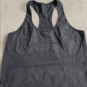 Lululemon gray work out tank. Size 8. Soft cotton.  layer over a sports bra